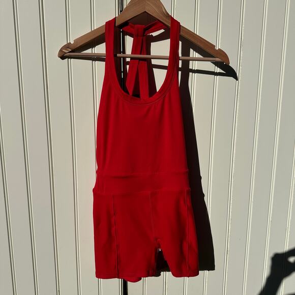 FP Movement Free People Little Bit of Love Skortsie Shortsie Winterberry Red XS - Picture 12 of 15